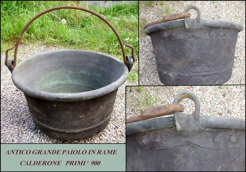 Grande antico paiolo - rame,