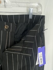 Pantalone donna nero gessato