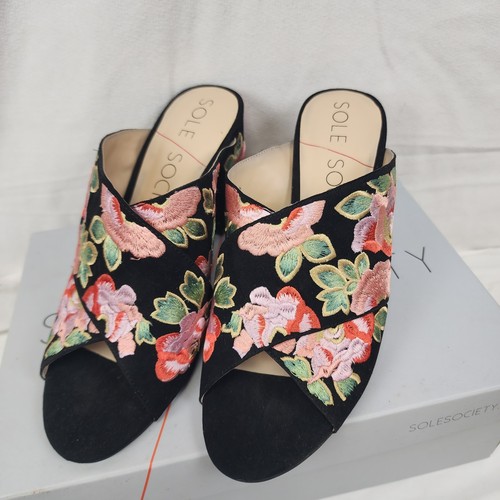 Scivolo ricamato mules - 8, boho