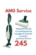 FOLLETTO ASPIRAPOLVERE VORWERK Vk135 CON HD35 CON Battitappeti Prodotti Come Nuo
