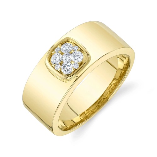 Uomo 14k oro giallo - oro, anello