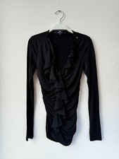Maglia a maniche lunghe Elisabetta Franchi Donna 40 Nero Acetato Pre Owned
