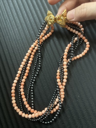 Collana color corallo strati - color,