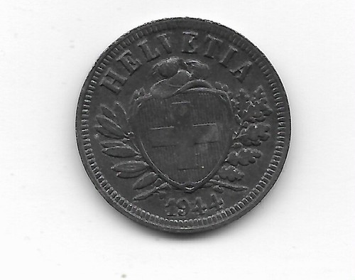 Moneta svizzera 2 rappen - svizzera,