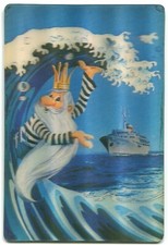 Calendario tascabile 1976 della compagnia di navigazione del Mar Nero Odessa, Nettuno (04) m