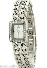 Guess Multi Filo Catena Color Argento + Pave Cristallo Lunetta Sm Watch U85119L1