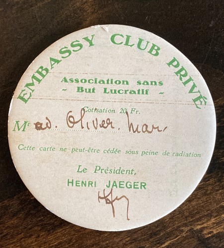 Tessera associativa francese