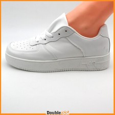 Scarpe da Donna Bianche Sportive Sneakers in eco pelle Basse Ginnastica Ragazza