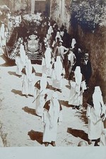 Cartolina Processione Incappucciati - 1906