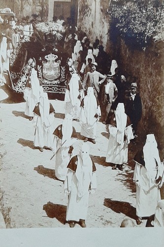 Cartolina processione - cartolina,