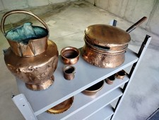 Set Pentole In Rame Vintage