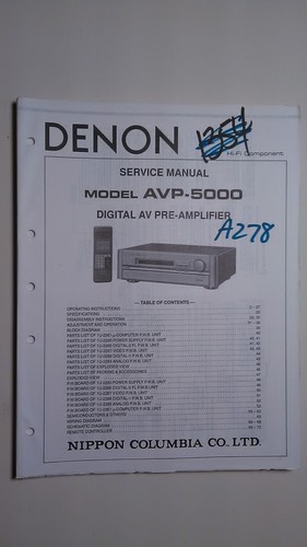 Denon avp 5000 manuale - denon,