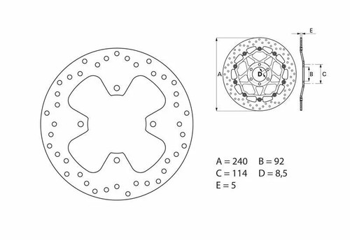 Disco freno rigido brembo - disco,