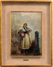 Giuseppe Solenghi ( Milano 1879 - Cernobbio 1944)  Quadro Dipinto Olio Figura