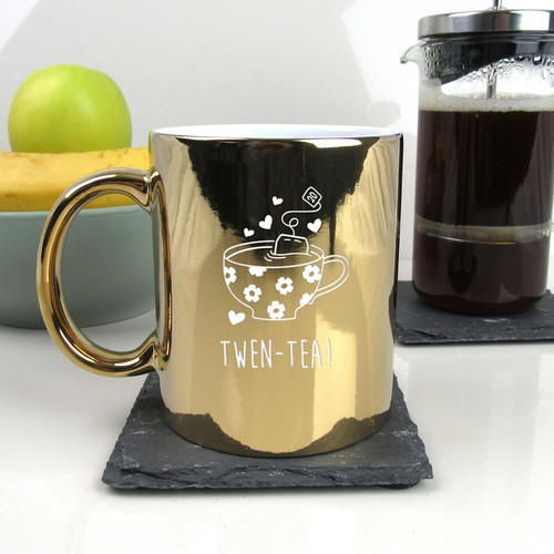Tazza caffè incisa oro - , lucido