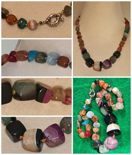 Collana agata pietre dure - collana, agata❗pietre