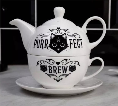 Purrfect brew teapot tea for - purrfect, brew: