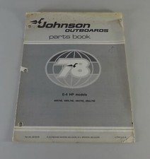 Catalogo Parti OMC Johnson Fuoribordo E-4 CV Modelli Del 1978