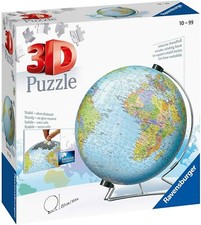 Mappamondo Puzzle 3D Ravensburger 540 Pezzi, Multicolore 124367