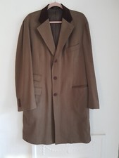 Cappotto John Bray Scuderi Roma marrone 100% lana tweed paraocchi a punta 42"