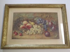 RICHARD SEBRIGHT QUADRO ANTICO XIX SECOLO NATURA MORTA FRUTTA ARTISTA ELENCATO