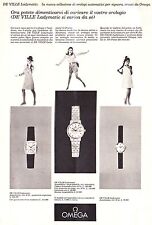 PUBBLICITA' 1967 OMEGA OROLOGI DE VILLE LADYMATIC DONNA COLLEZIONE MODELLI WATCH