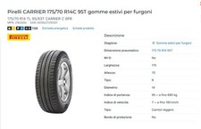 Pneumatico da CARICO FURGONE