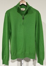 Maglione HERMÈS Hermes 100% cashmere 1/4 zip - verde brillante - taglia M