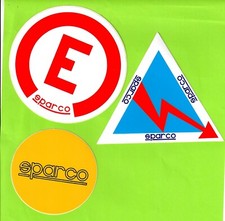 3 ADESIVI STICKERS SPARCO PER VETTURE DA CORSA NUOVI ORIGINALI - 054