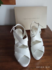 Sandalo Zeppa "Bruno Premi  BPrivate" in pelle bianca