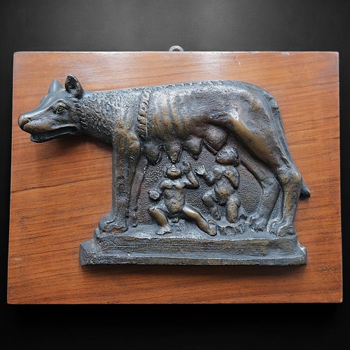 Scultura bronzo lupa - scultura,