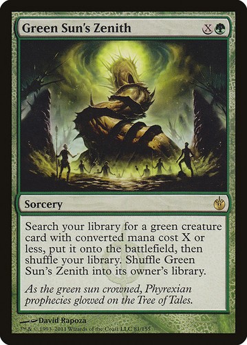 Green sun zenith near mint - sun's,
