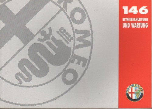 Alfa romeo 146 manuale uso - 146, e