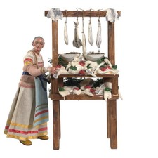 Banco con Baccalà per presepe per statue da 30/35 cm