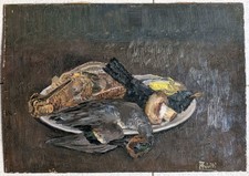 FILIPPO ANIVITTI Natura Morta STILL LIFE 34x49 Olio Su Tavola Roma Original Art