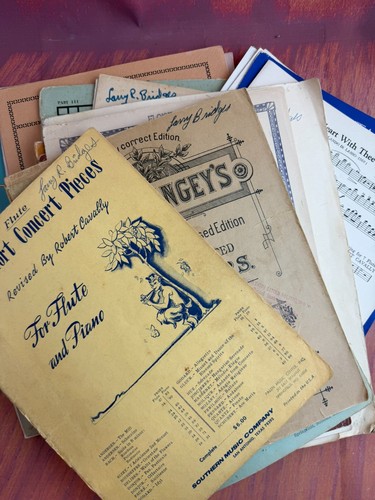 Vintage flute sheet music - sheet,
