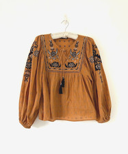 Zara top donna - zara, ricamato