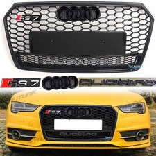 Audi A7 S7 Grill 16-18 RS Style Paraurti Griglia a nido d'ape con stemma nero