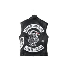 GILET IN PELLE SONS OF ANARCHY TAGLIA XL NUOVO GILET GILLET