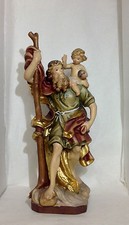 SAN CRISTOFORO  SCULTURA IN LEGNO CM 15 dolfi