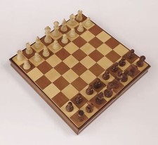 Scacchiera in legno Didatto - Dama e Scacchi Vintage