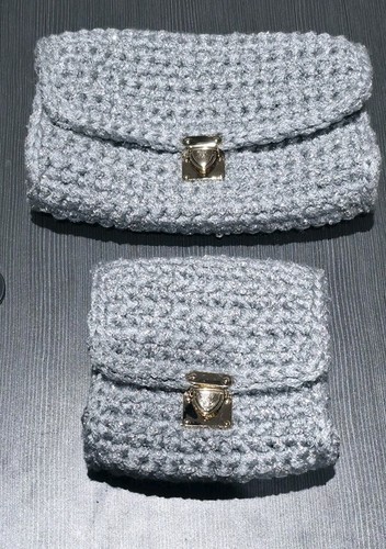 Set borsetta all uncinetto - set,