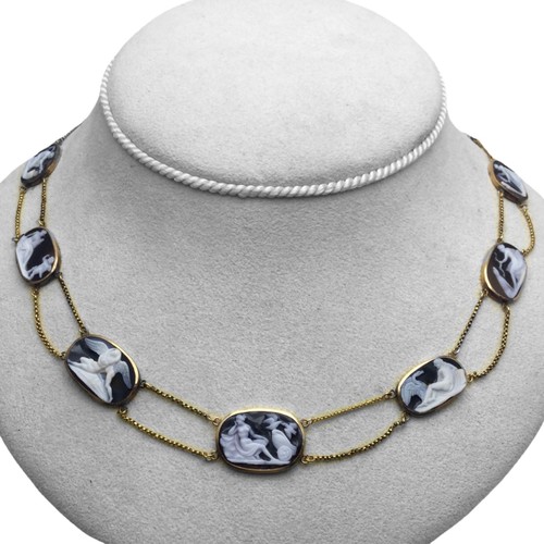 Collana antica cammeo agata - cammeo,