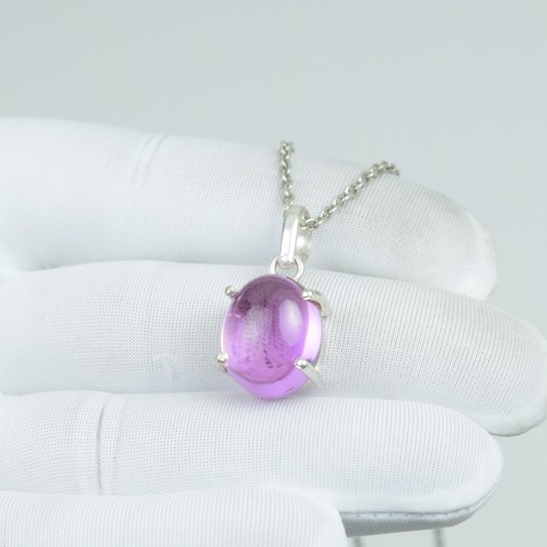 Collana con zaffiro rosa