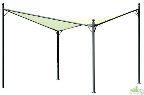 Gazebo acciaio quadrato vela - quadrato,
