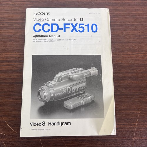 Sony ccd fx510 - sony, ccd-fx510