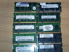 Lotto 10 Banchi RAM DDR2 1gb  Sodimm