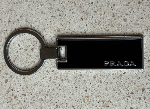 Portachiavi prada smalto - smalto, nero