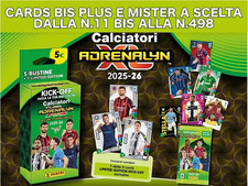 ADRENALYN XL CALCIATORI PANINI 2025 2026 25 26 PLUS SCEGLI CARDS N.11 BIS-N.498