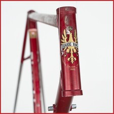 NOS BIANCHI COLUMBUS THRON TELAIO ACCIAIO VINTAGE STRADA CORSA BICI BICICLETTA ANSE NUOVO